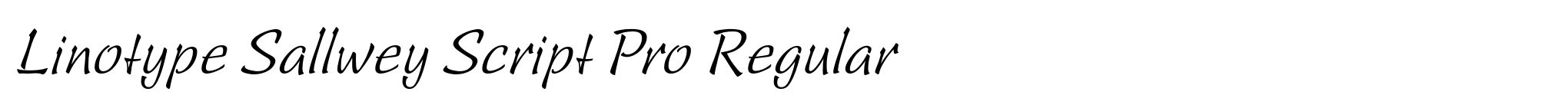 Linotype Sallwey Script Pro Regular image
